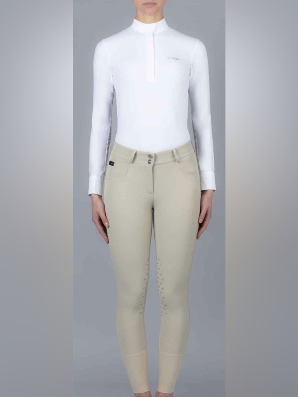 Iago Italia Equestrian Riding Show Breeches, Tan, Size 22, Good Condition!